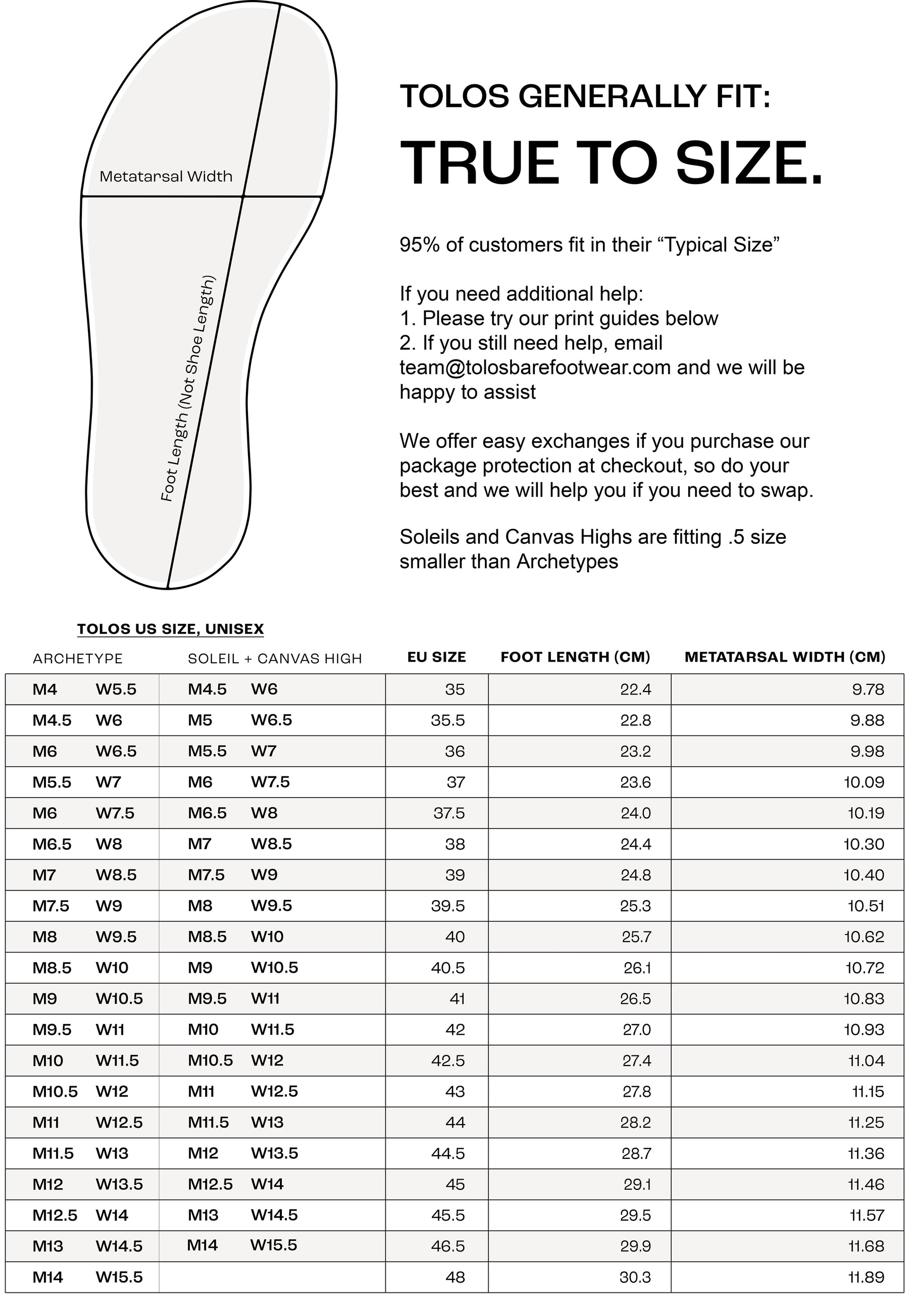 size guide